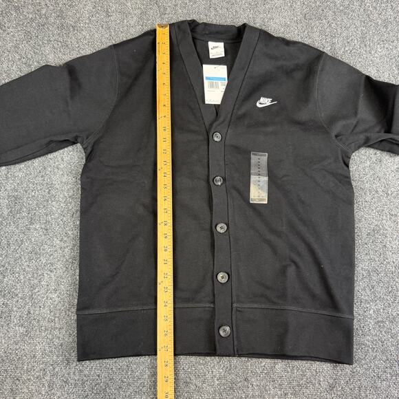 Nike Club Knit Fairway Cardigan Mens Size Medium M Black Golf Retro FN3898-010 - Picture 6 of 8
